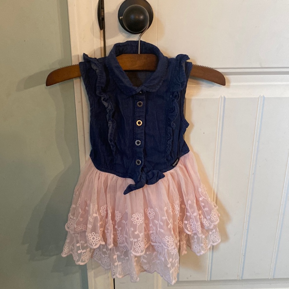 Calvin Klein 3T Denim & Tutu Dress